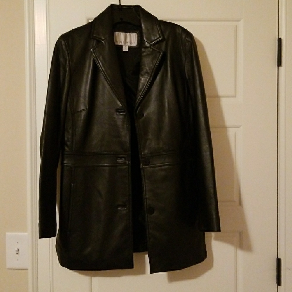 Leather coat